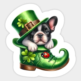 French Bulldog Shoes For Patricks Day Sticker